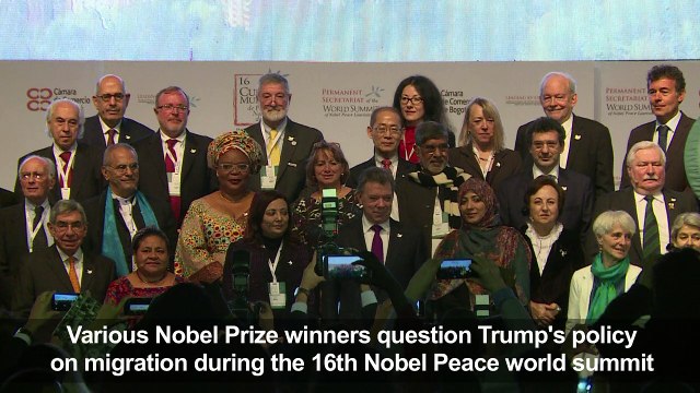Nobel Peace Prize winners criticize Trump’s migratory policy