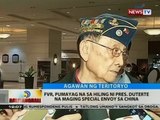 BT: FVR, pumayag na sa hiling ni Pres. Duterte na maging special envoy sa China