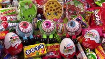 LEARN COLORS with Shopkins Lollipops Surprise Eggs & A lot of Candy