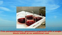 Cathys Concepts Personalized 1675 oz Stemless Red Wine Glasses Set of 4 Letter H fc769576