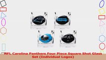 NFL Carolina Panthers Four Piece Square Shot Glass Set Individual Logos 105febc0