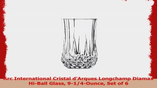 Arc International Cristal dArques Longchamp Diamax HiBall Glass 914Ounce Set of 6 d8acd8e6