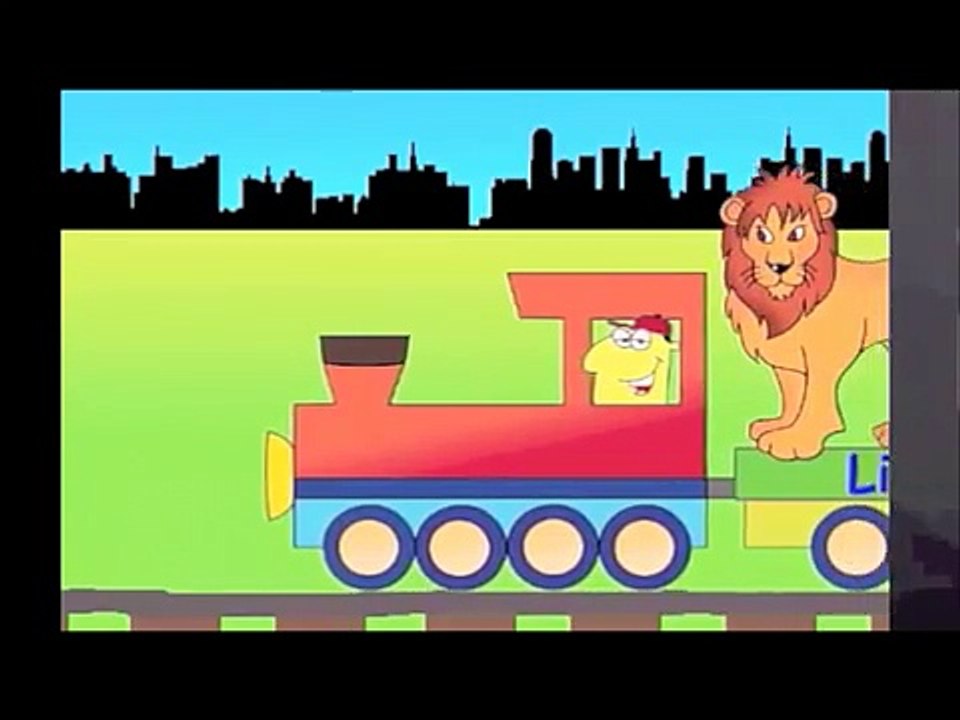 Learn Wild Animal Train - learning zoo animals video for kids