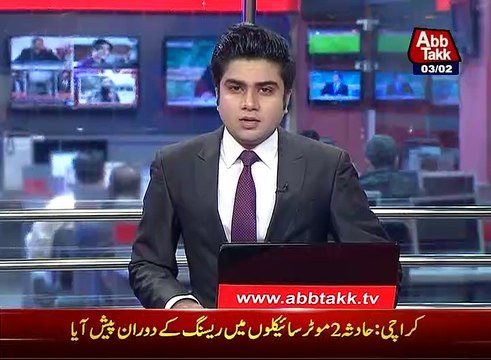 Traffic accident 2 injured in Karachi