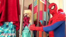 Frozen Elsa Loses Her Hair! w/ Spiderman, Pink Spidergirl Prank! Superhero Fun :)