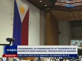 SAKSI: Pagbabawal sa paninigarilyo at pagbebenta ng sigarilyo kada kinsenas, isinusulong sa kamara