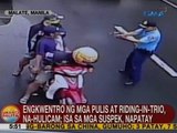 UB: Engkwentro ng mga pulis at riding-in-trio, sa Malate, Maynila, na-hulicam