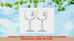 LENOX Blush Crystal White Wine Glasses 11oz Personalized Bride  Groom Couple Design 2pc da2b2b38