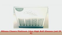 Mikasa Cheers Platinum 16oz High Ball Glasses set Of 4 1b98d0ad