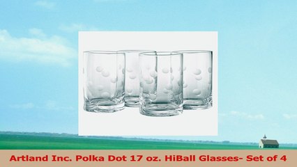 Artland Inc Polka Dot 17 oz HiBall Glasses Set of 4 7663be9c