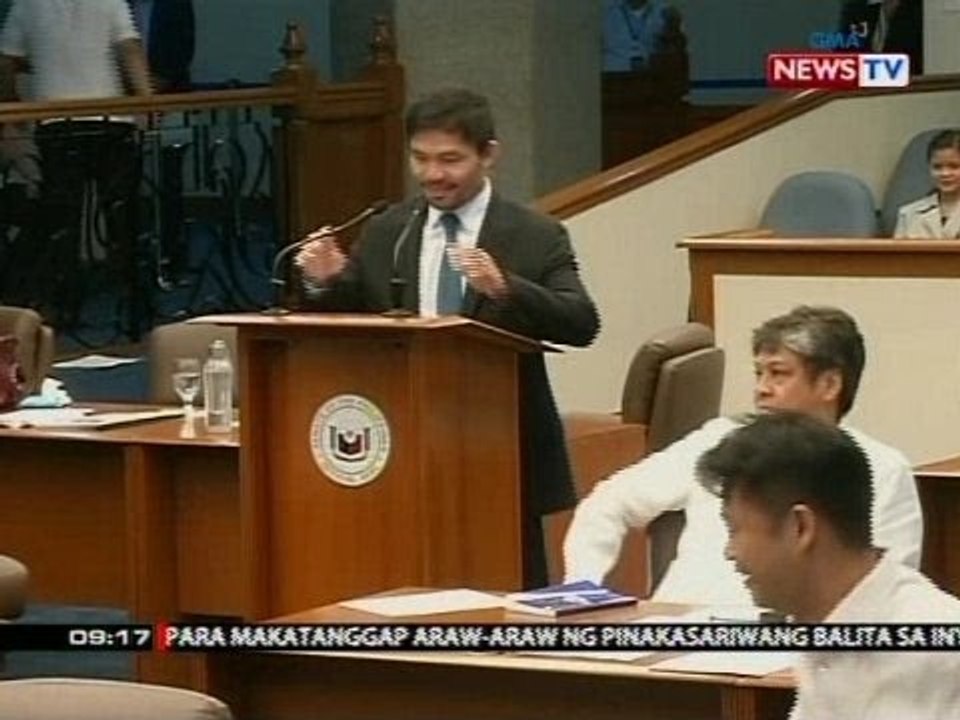 SONA: Pagbuhay sa death penalty, isinulong ni Sen. Pacquiao sa kanyang unag Privilege Speech