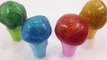 DIY How To Make Glitter Ice cream Slime Play Doh lodo brinquedo Toys 반짝이 아이스크림 액체괴물 만들기!! 흐르는 점토