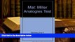 Read Online Mat: Miller Analogies Test (Arco Master the Miller Analogies Test) For Kindle
