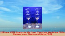 Military USN Engraved Us Navy Toasting Wedding Flute Glasses your Name and Date FREE 349d3eee