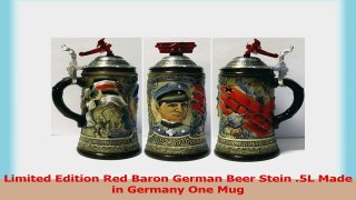 Limited Edition Red Baron German Beer Stein 5L Made in Germany One Mug b223391d