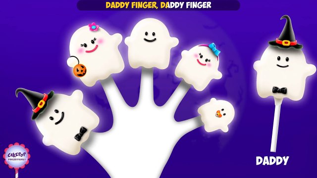 The Finger Family Ghost Cake Pop Family Nursery Rhyme | Halloween Finger Family Songs