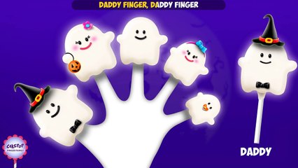 The Finger Family Ghost Cake Pop Family Nursery Rhyme | Halloween Finger Family Songs