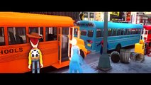 Wheels On The Bus Go Round And Round Hulk Spiderman Frozen Kids Songs Nursery Rhymes for Children