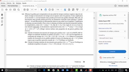 Problema 1.2 en Matlab - Fundamentos de Señales y Sistemas