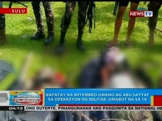 BP: Napatay na miyembro umano ng Abu Sayyaf sa operasyon ng militar, umabot na sa 19