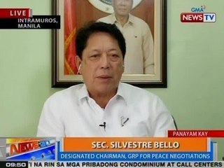 NTG: Panayam kay Sec. Silvestre Bello, designated chairman, GRP for peace negotiations