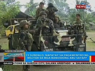 15 sundalo, napatay sa engkwentro ng militar sa mga bandidong Abu Sayyaf