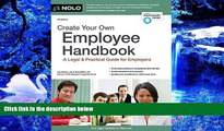 READ book Create Your Own Employee Handbook: A Legal   Practical Guide for Employers Lisa Guerin