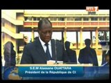 Le président Alassane prononce une conférence inaugurale à l'université Felix Houphouët Boigny