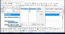 4 Ders - LibreOffice Write Ajanda örneği