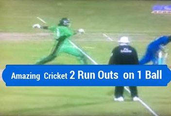 Amazing  Cricket 2 Run Outs  on 1 Ball
