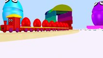 Learn to count to 10 with a Train. 3D Cartoons and Surprise Eggs for Children Kids Toddlers