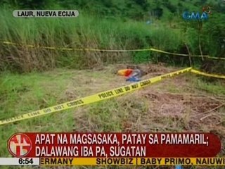 UB: 4 na magsasaka, patay sa pamamaril sa Laur, Nueva Ecija; 2 iba pa, sugatan