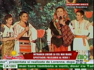 Viorica Flintasu in cadrul Targului popular - ETNO TV - 01.09.2013