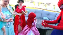 Princess Elena of Avalor and Frozen Elsa get pranked by Harley quinn vs spiderman and ariel