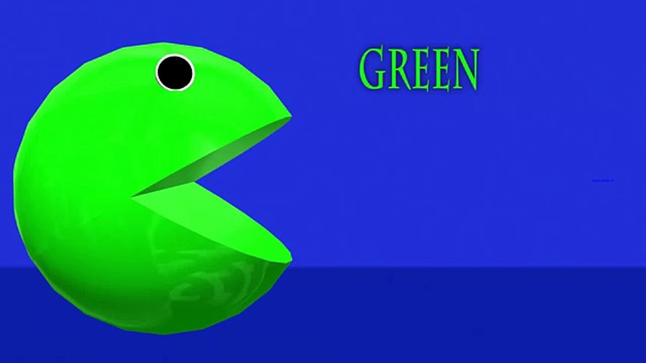 Learn Colors Pacman For Kids And Toddlers - 3D Ice Cream - Funny Videos For Kids to Learn Colours