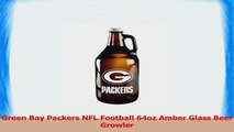Green Bay Packers NFL Football 64oz Amber Glass Beer Growler 78becd65