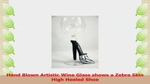 Hand Blown Zebra High Heeled Shoe Wine Glass by Yurana Designs ad11bbb0