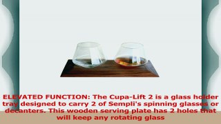 Sempli CupaLift 2 Walnut Serving Tray for 2 Sempli or other Glasses in Gift Box  Cup 3609aee0