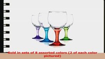 Klikel Carnival 10oz Assorted Colored Wine Glasses Set of 8 b8f618f2