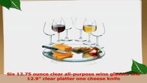 Libbey Wine Service with Six Wine GlassOne Platter and One Cheese Knife 8Piece Clear 2b1b7bad