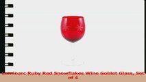 Luminarc Ruby Red Snowflakes Wine Goblet Glass Set of 4 c12cf097