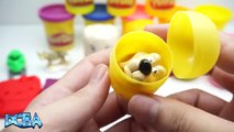 Toys Surprise Play doh learn colours with Smile Face With Toys For Kids play doh