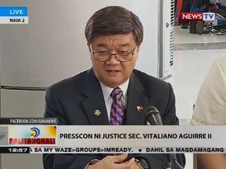 BT: Presscon ni Justice Sec. Vitaliano Aguirre II