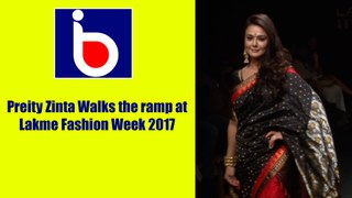 Preity Zinta Walks the ramp at Lakme Fashion Week 2017
