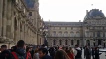 Louvre Paris evacuated after soldier opens fire after being attacked.(1)