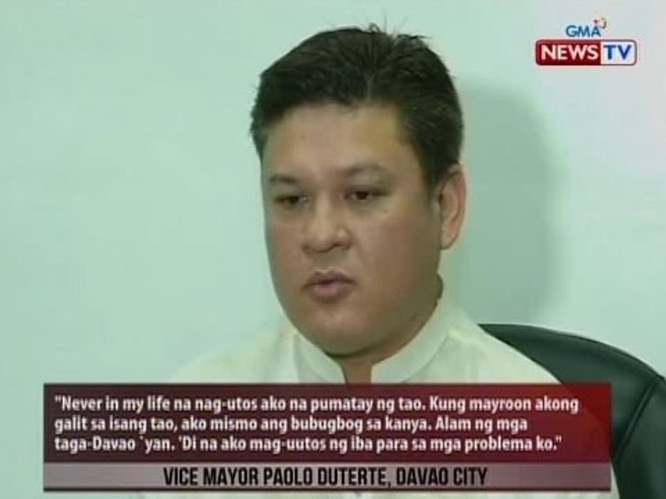 SONA: Vice Mayor Paolo Duterte, itinanggi ang mga paratang ni Edgar Matobato laban sa kanya