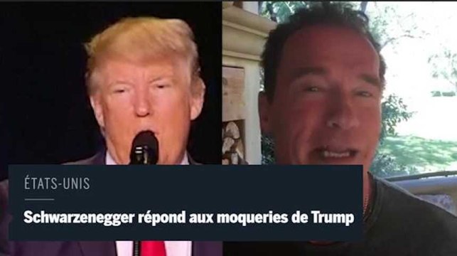 Trump se moque de Schwarzenegger, celui-ci lui propose d’échanger leur métier