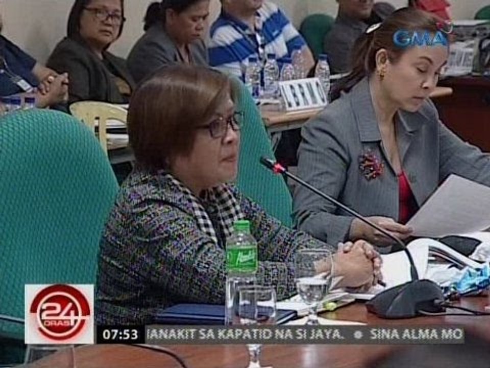 24 Oras: Sen. De Lima at Sec. Aguirre, nagkita sa budget hearing ng DOJ sa senado