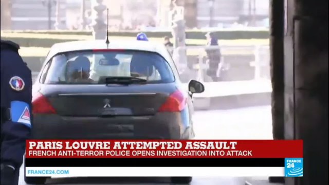 Paris Louvre attempted attack: the attacker was targetting military patrols