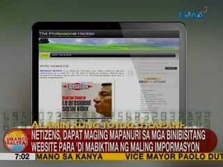 UB: Netizens, dapat maging mapanuri sa binibisitang website para 'di mabiktima ng maling impormasyon